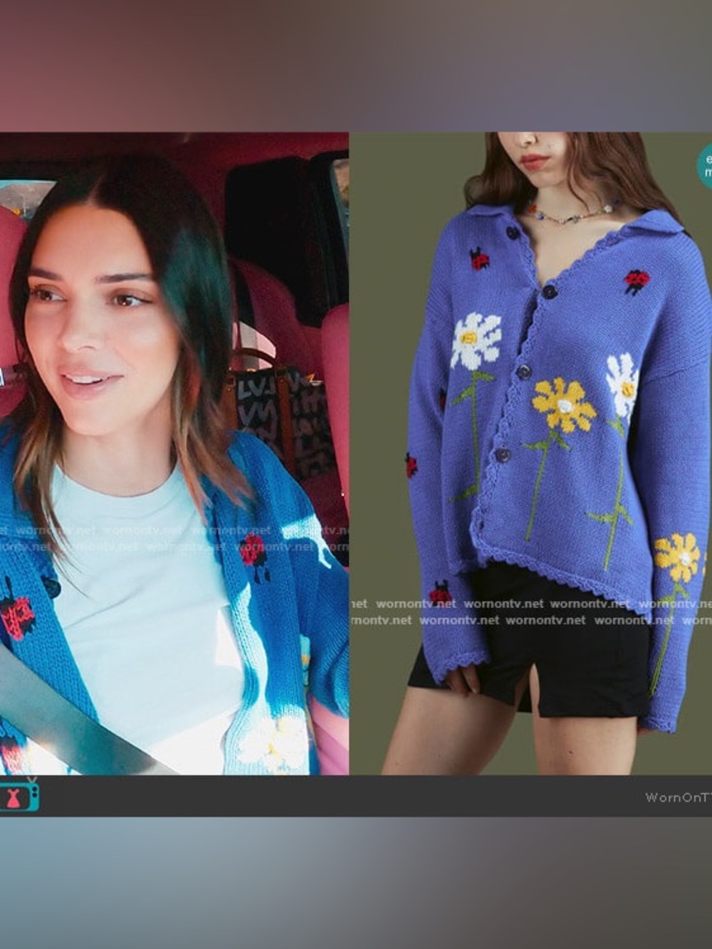 unif daisy and ladybug button-up cardigan, fits like a small